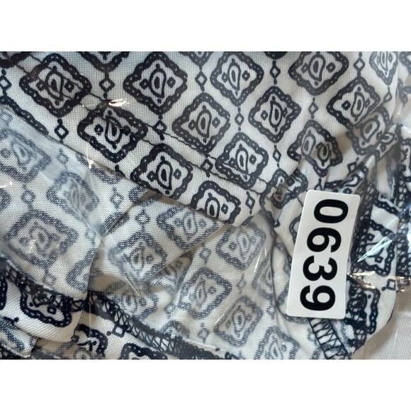 Boho Paisley Embroidered Halter Dress Blue & White sz XL‎ Coastal travel career - Picture 10 of 10